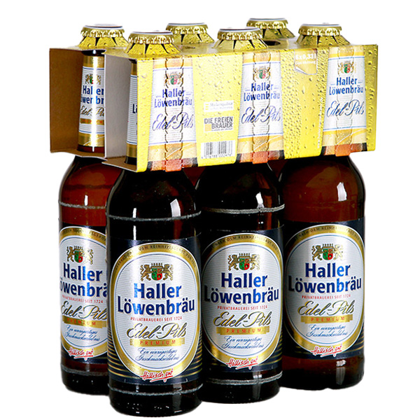 Haller Löwenbräu Edel Pils Premium 6x0,33 l