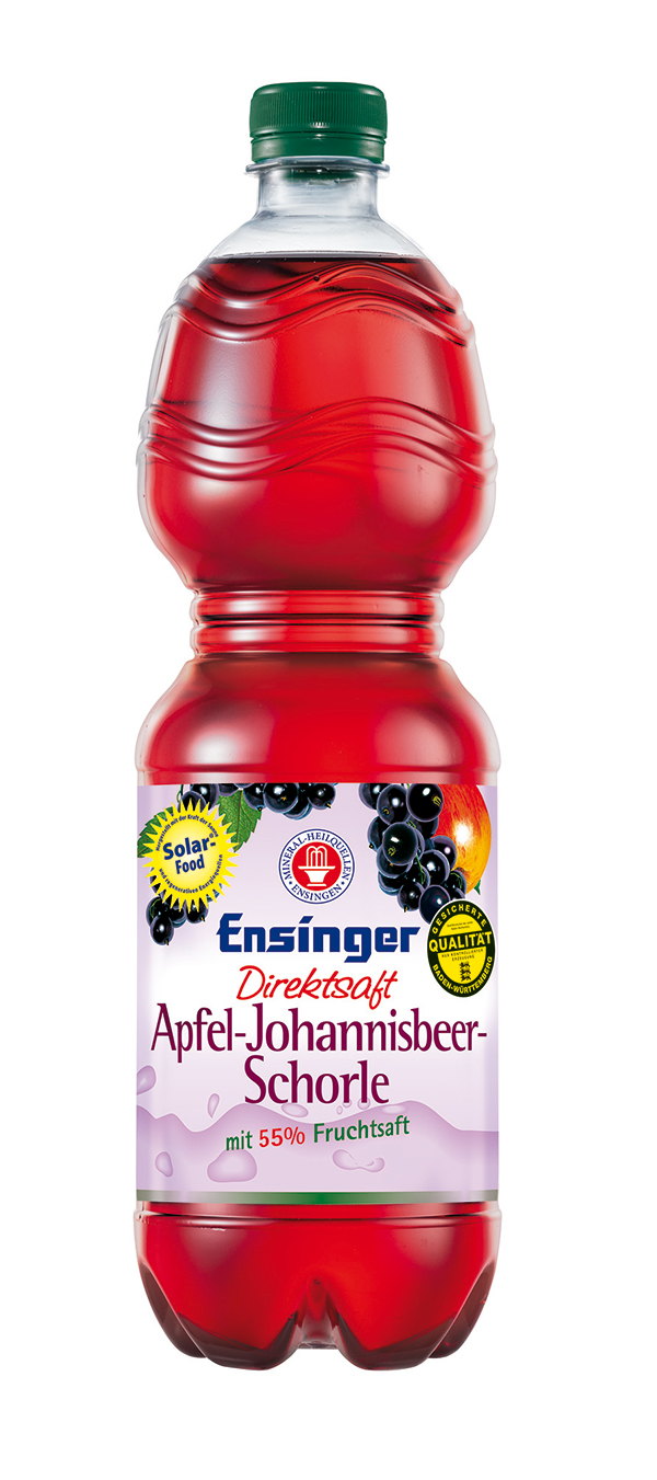 Ensinger Direktsaft Apfel-Johannisbeer-Schorle 9x1,0 l
