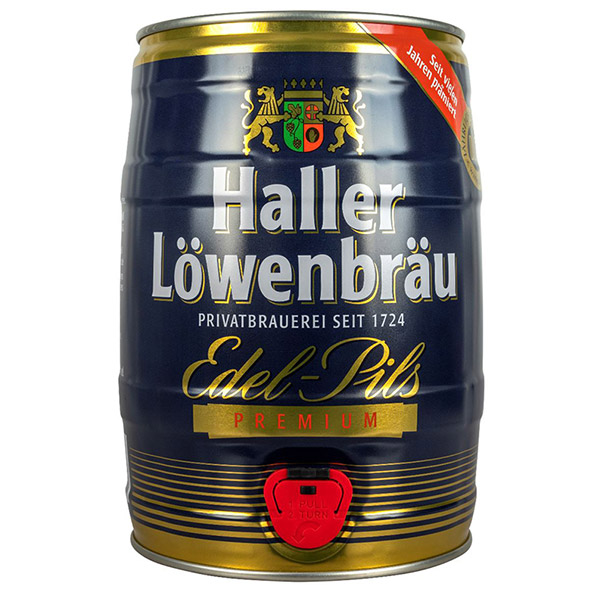 Haller Löwenbräu Edel Pils Fass 1.5 l