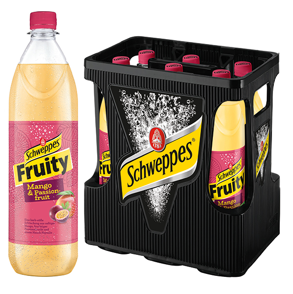 Schweppes Fruity Herb-Süss Mango & Passionsfrucht 6x1,0 l